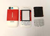Nokia 5300 Kapak Nokia 5300 uyumlu Kırmızı ön Kapak Arka Kapak Tuş Takımı 