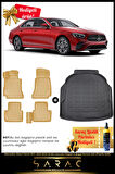 Mercedes-Benz E Serisi 2017-2023 W213 3D BEJ Havuz Paspas & Bagaj Havuz Set(Plastik Setli)+HEDİYELİ!