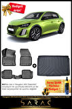 Peugeot 208 Elektrikli 2022 Sonrası Araca Özel 3D Havuzlu Paspas & Bagaj Havuzu Seti+(HEDİYELİ!)