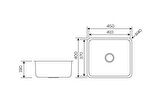 Crauf Lavello Eviye 450x400X190mm İnox