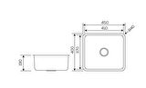 Crauf Lavello Eviye 450x400X190mm Pvd Füme Siyah