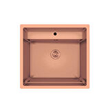 Crauf Poli 6301 PVD Bakır Tek Gözlü 51x58 cm Paslanmaz Çelik Mutfak Eviyesi