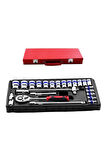 Lokma Takımı 24 Parça Uzatma T Kolu Buji Araç Tamir Cırcırlı Chrome Vanadium 1/2 Dr Socket Set