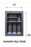 37*49 Eco Lüx Modül Kaşıklık Antrasit - Siyah