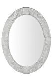 Dekoratif Oval Ayna Örgülü Model 77*64 - Taşlı