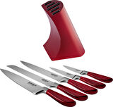 Karaca Flash Red 6 Parça Standlı Bıçak Seti