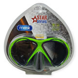 Star Diving Temper Camlı Dalış Maskesi Yetişkin - 51706-YEŞİL