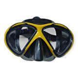 Star Diving Temper Camlı Dalış Maskesi Yetişkin - 51706-SARI