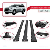 Toyota Land Cruiser Prado (J150) 2010-2023 Arası ile Uyumlu FLY Model Ara Atkı Tavan Barı Siyah 3 Adet