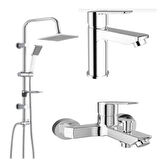 KALE MARE BANYO+LAVABO VE TEMA RAIN QUADRO TEPE DUŞ SETİ