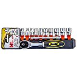 NT Tools NCSET61 12 Parça 1/4" Altı Köşe CR-V Lokma Seti