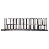 NT Tools NCSET75 12 Parça 1/2" Altı Köşe CR-V Uzun Lokma Seti