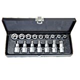 NT Tools NCSET83 16 Parça 1/2" CR-V Torx ve E Tipi Torx Lokma Seti