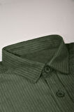 DeepSEA Yeşil Cepli Likralı Kadife Kumaş Rahat Kesim Erkek Gömlek – Yumuşak Dokulu, Şık Tasarım Gömlek 2600759