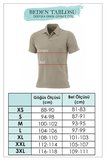 DeepSEA Erkek Bej Polo Yaka Fermuarlı Çizgi Dokulu Regular Fit Likralı Triko Tişört 2608008