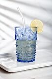 Akrilik Mavi Tekli Kısa Bardak & Su Meşrubat Kahve Yanı Bardağı 400 ml ( Cam Değildir )