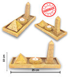 Antik Mısır Piramit Çubuk Tütsülük ve Tealight