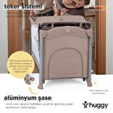 Huggy Napp 8 In 1 Anne Yani Park Yatak Oyun Parkı Siyah(Yatak Hediyeli)