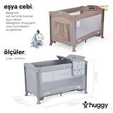 Huggy Napp 8 In 1 Anne Yani Park Yatak Oyun Parkı Siyah(Yatak Hediyeli)