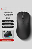 Aj179 Pro Kablosuz (3 modlu) 8K-2600DPI Oyuncu Mouse PAW3395 Sensör RGB Manyetik Şarj İstasyonu