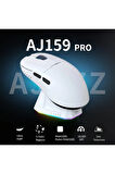 Aj159 Pro Kablosuz (3 MODLU) 800 Hz-2600dpı Oyuncu Mouse Paw3395 Sensör Rgb Şarj Istasyonu