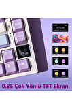 AK820 PRO Mekanik Oyun Klavyesi,3 Modlu TFT Renkli Ekran  ve CNC Düğmeli 81 Tuş,RGB Aydınlatma