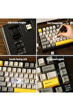 AK820 PRO Mekanik Oyun Klavyesi,3 Modlu TFT Renkli Ekran  ve CNC Düğmeli 81 Tuş,RGB Aydınlatma