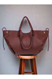 Robin Bordo Big Shopper Cüzdanlı Kadın Omuz Çantası