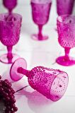 Akrilik Pembe Tekli Kadeh & Su Meşrubat Kahve Yanı Bardağı 450 ml ( Cam Değildir )