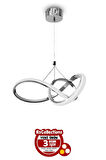 Düz 3 Renk Kardelen Model Beyaz- Sarı- Gün Işığı Modern Sarkıt Led Avize