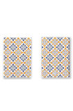 Amerikan Cilt, A5 Çizgili Defter, 64 Yaprak, 90gr. Ivory Kağıt (MEDİTERRANEAN PATTERN KAPAK TASARIM)