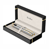 İsminize Özel Scrikss 35 Gold Krom Tükenmez+Dolma Kalem Set