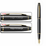 İsminize Özel Scrikss 35 Mat Siyah Altın Dolma Kalem