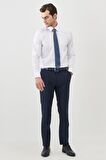 Erkek Lacivert Regular Fit Normal Kesim Mono Yaka Su Ve Leke Tutmayan Nano Takım Elbise
