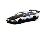 Tarmac Works Toyota Sprinter Trueno AE86 Widebody Beyaz / Siyah Tarmac Kartları ile Birlikte