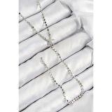 Pirinç Zirkon Taşlı Ezme Zincirli Deniz Yıldızı Model Gümüş Renk Y Kolye