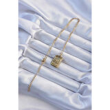 316L Çelik Zincir Eskitme Altın Renk Ay Figürlü Tarot Kolye