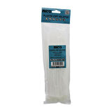 100PCS BEYAZ   3.6X250MM  PLASTİK CIRT KELEPÇE