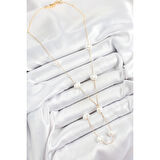 316L Çelik İncili Kalp Figürlü Y Model Gold Renk Kadın Kolye