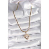 316L Çelik Gold Renk İtalyan Zincir Zirkon Taşlı Kutup Yıldız İşleme Kadın Kolye