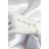 Pirinç Zirkon Taşlı Sallantılı Model Gold Renk Kadın Şahmeran