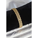 316L Çelik 9 mm Kalınlıkta Gold Renkli Erkek Bileklik