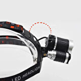 3 Başlıklı Şarjlı  Kafa Feneri