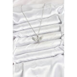 316L Çelik Zincir Gümüş Renk Melek Model Kadın Kolye