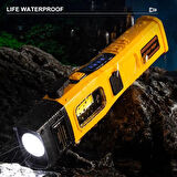 Cam Kıracaklı Dijital Göstergeli Mıknatıslı Şarjlı Acil Durum Tamirci Feneri