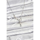 316L Çelik Zincir Gümüş Renk Kelebek Model Kadın Kolye