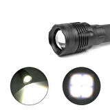 Alüminyum Şarjlı Zoom'lu El Feneri