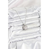 316L Çelik Zincir Gümüş Renk Zirkon Taşlı Kalpli Kadın Kolye