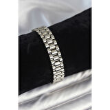 316L Çelik Gümüş Renk 12 mm Kalınlık Erkek Bileklik