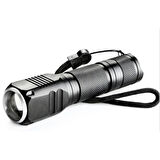 T6 Led Zoomlu 2000 Lm Yüksek Işık Şarjlı El Feneri